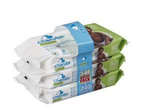 CHERUBS Flushable Wipes Fragrance Free