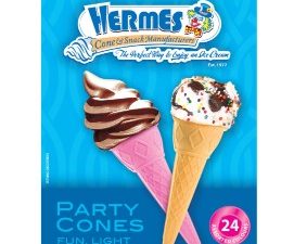 HERMES Ice Cream Cones Coloured (24's)