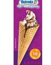 HERMES Ice Cream Cones Sugar Large (10's)