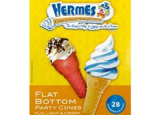 HERMES Flat Bottom Party Cones (24 x 28's)