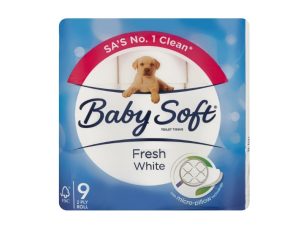 BABYSOFT Toilet Rolls 2 Ply White (9's)