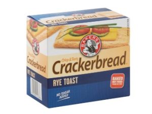 BAKERS Crackerbread Savoury Biscuits Rye(125g)