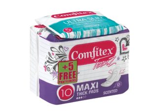 COMFITEX Teenz Cotton Maxi Pads Scented (10's)