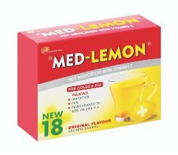 MED LEMON HOT MEDICATION WITH VITAMIN C SACHETS 18'S