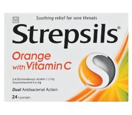 STREPSILS Throat Lozenges Orange 24'S