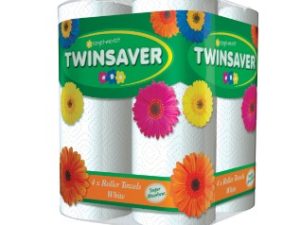 TWINSAVER Kitchen Towels White (4's)