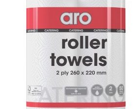 ARO Roller Towels White (2's)