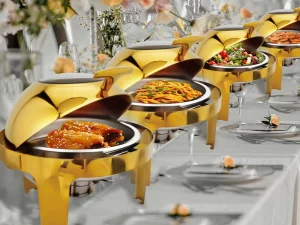Luxury Golden Display Food Warmers