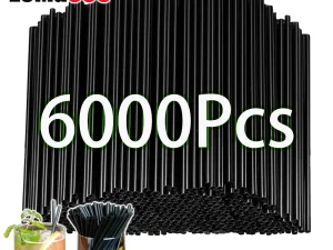 Black Flexible Drinking Straws