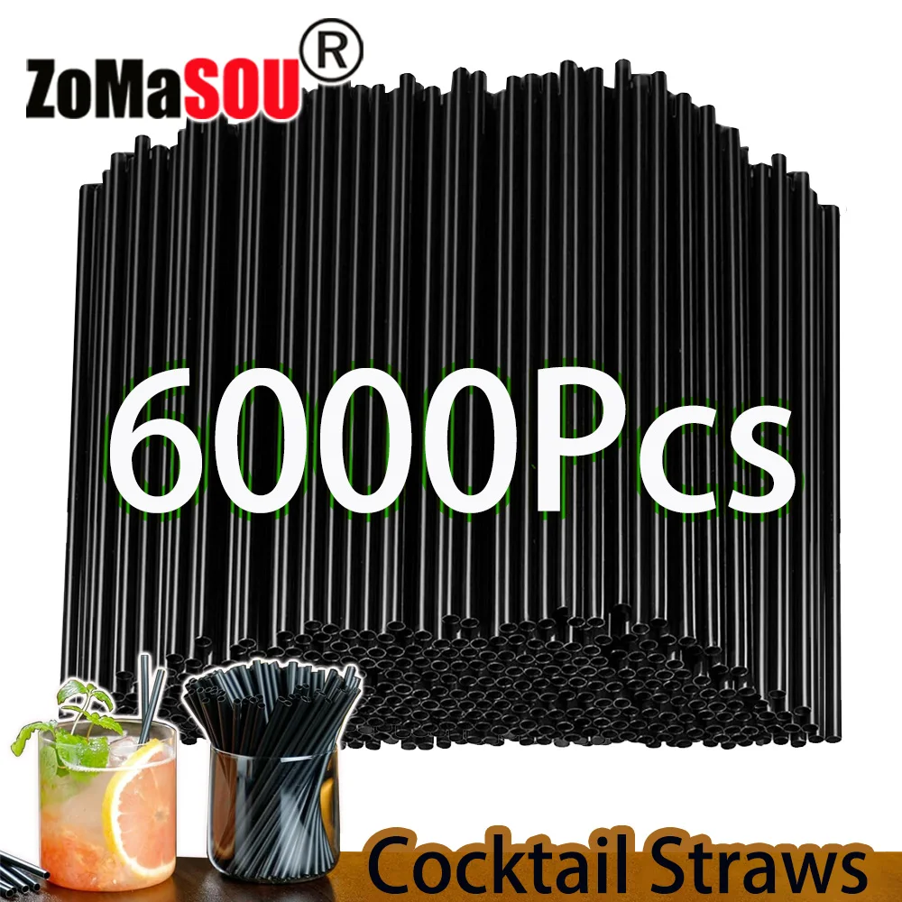 Black Flexible Drinking Straws