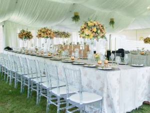 Transparent Outdoor Crystal Wedding Chiavari