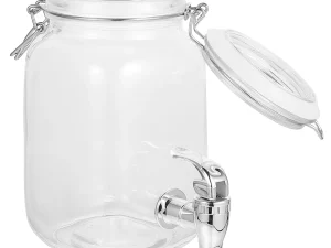 Glass Barrel Juice Jar