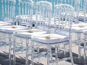 Clear Bamboo Acrylic Chair