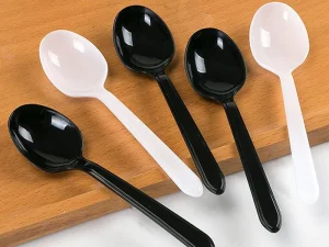 Plastic Spoon Round Head Ice Cream Spoon