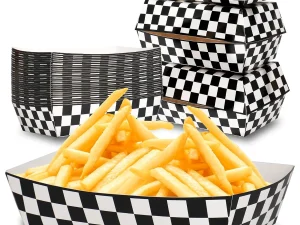 12 Pack Race Car Paper Food Trays