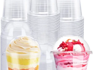 Plastic Cups with Dome Lids