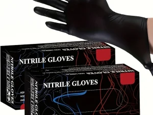 20/50/100PCS Disposable Black Nitrile Gloves for Household