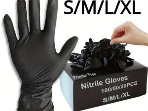 Gloves Black Washing Xl Tableware Disposible Latex