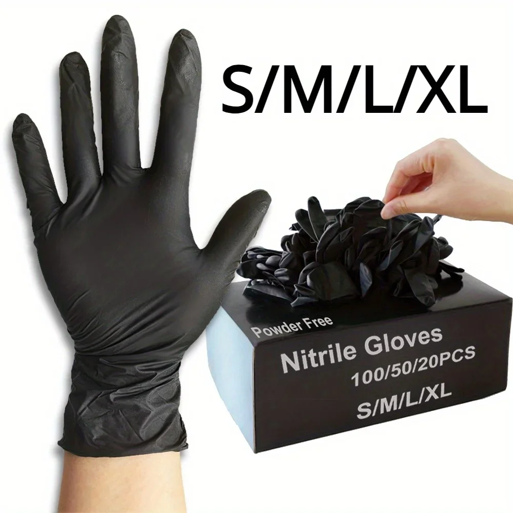 Gloves Black Washing Xl Tableware Disposible Latex