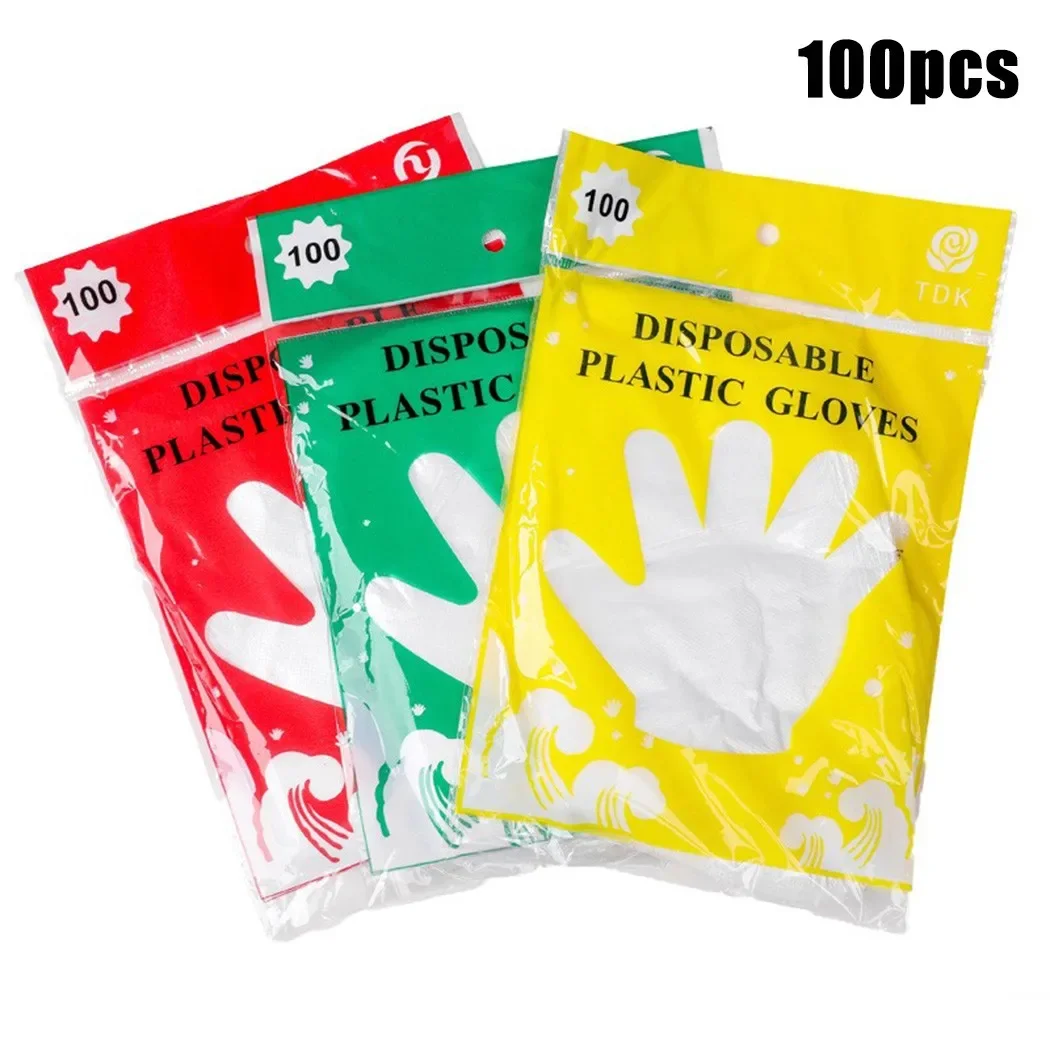 100pcs Disposable Gloves Plastic Gloves