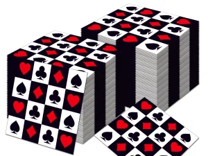 20pcs Poker Game Card Square Disposable Paper