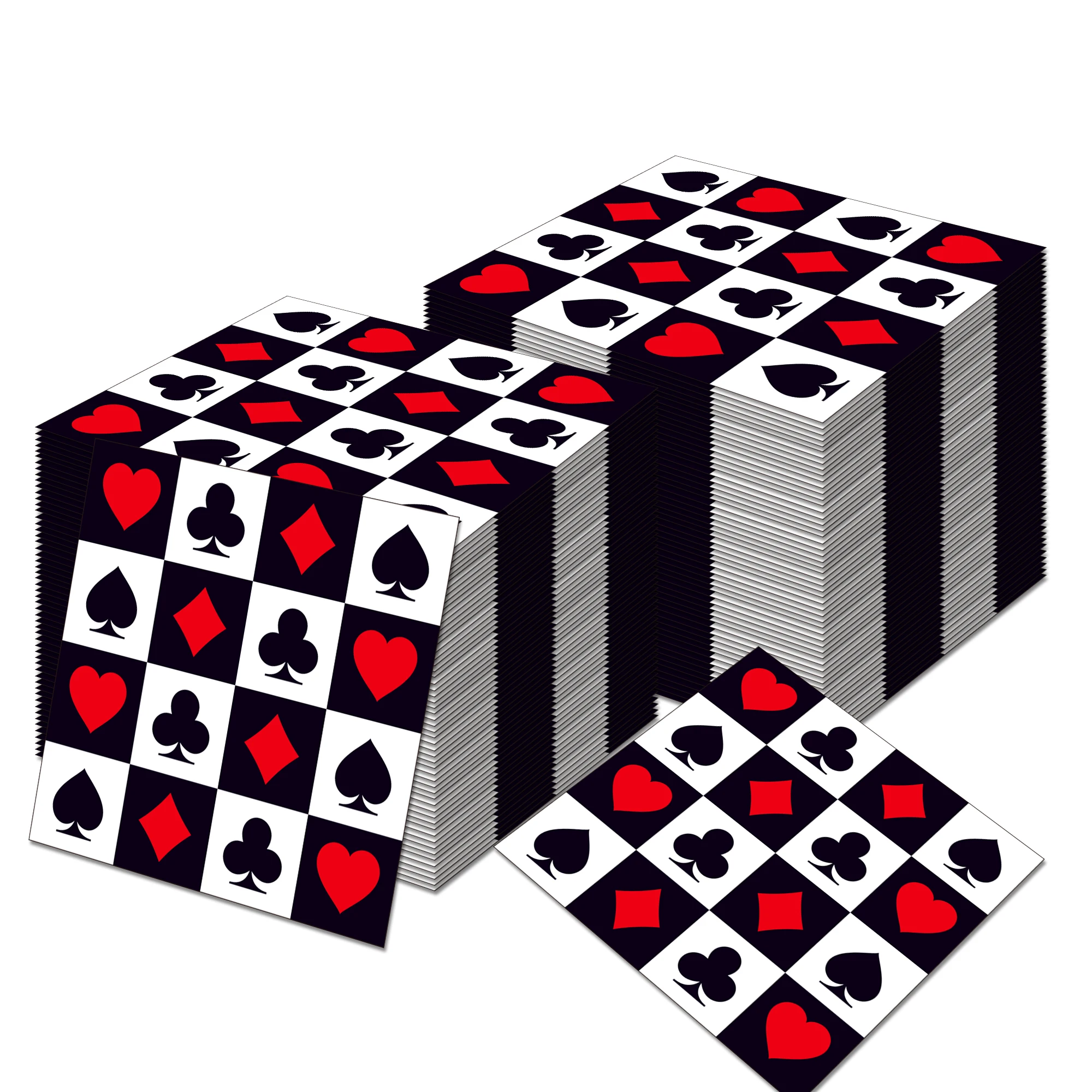 20pcs Poker Game Card Square Disposable Paper