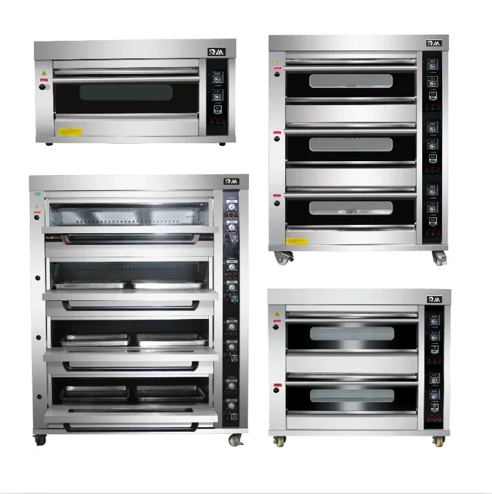 Double deck baker pastry oven bakery equipment with steam