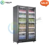 Commerical Stainless Steel Refrigerator 2 Glass Door Vertical Supermarket Display Fridge Cooler